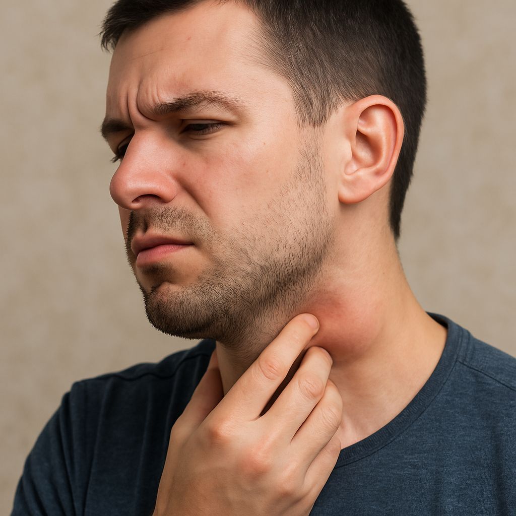 linfonodo cervical aumentado
